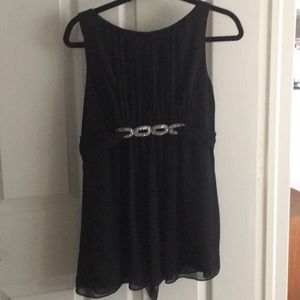 Laundry by Shelli Segal Black chiffon evening top